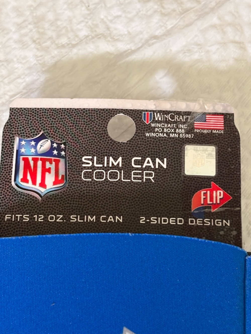 WinCraft NFL Slim Can Cooler - Blue. 078